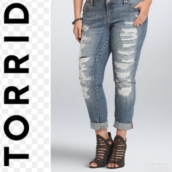torrid distressed boyfriend jeans
